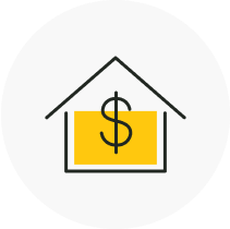 House with dollar sign icon